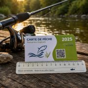 Carte de pêche et réglet pour respecter la réglementation de la pêche